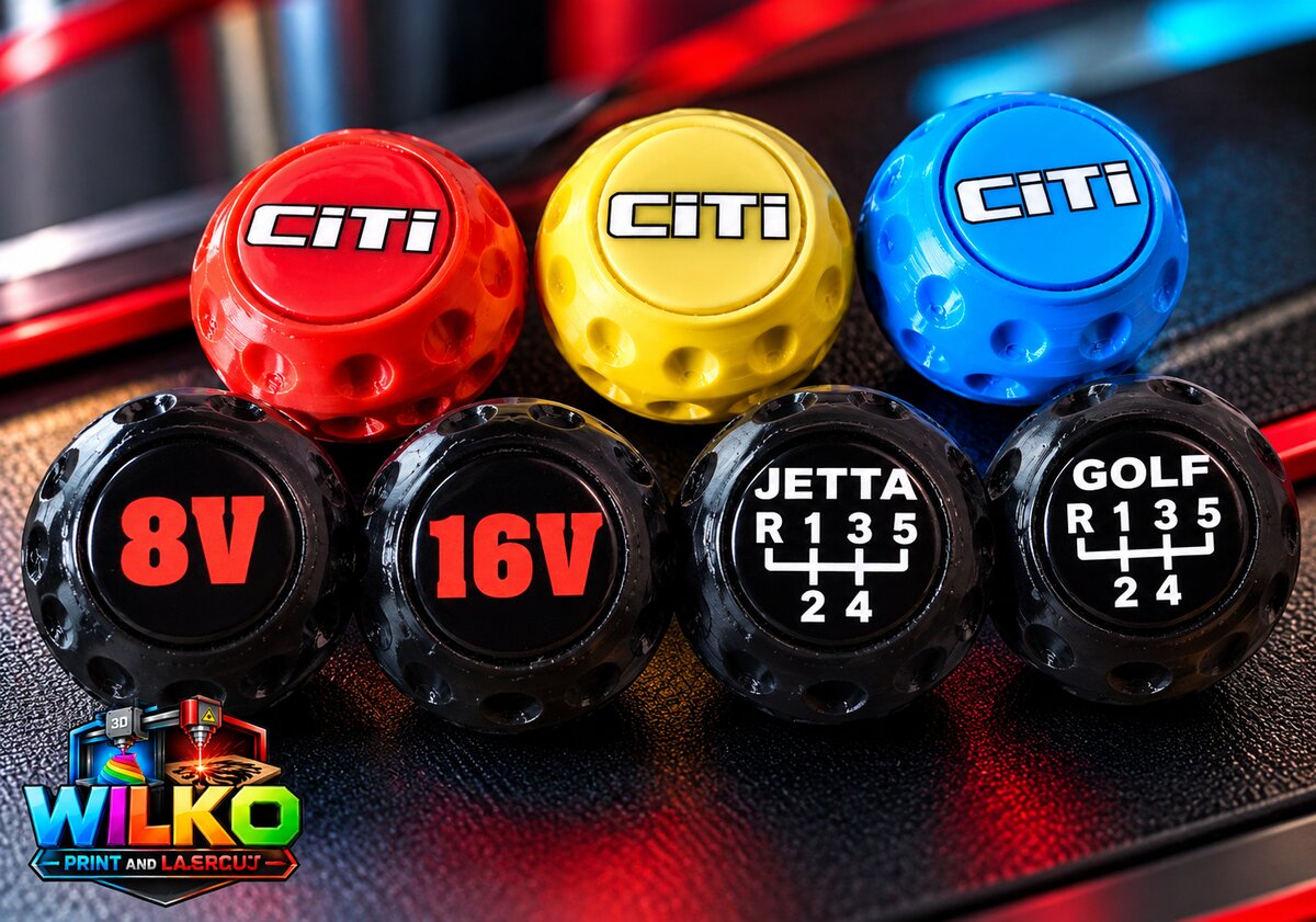 CiTi, 8V, 16V, Jetta and Golf domed decals on gear knobs